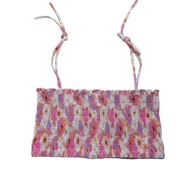 Peixoto Cleo Smocked Bikini Top Jasmine Size Small - Picture 5 of 7